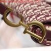 Dior M0446 Dior Saddle Bag Burgundy Dior Oblique Jacquard