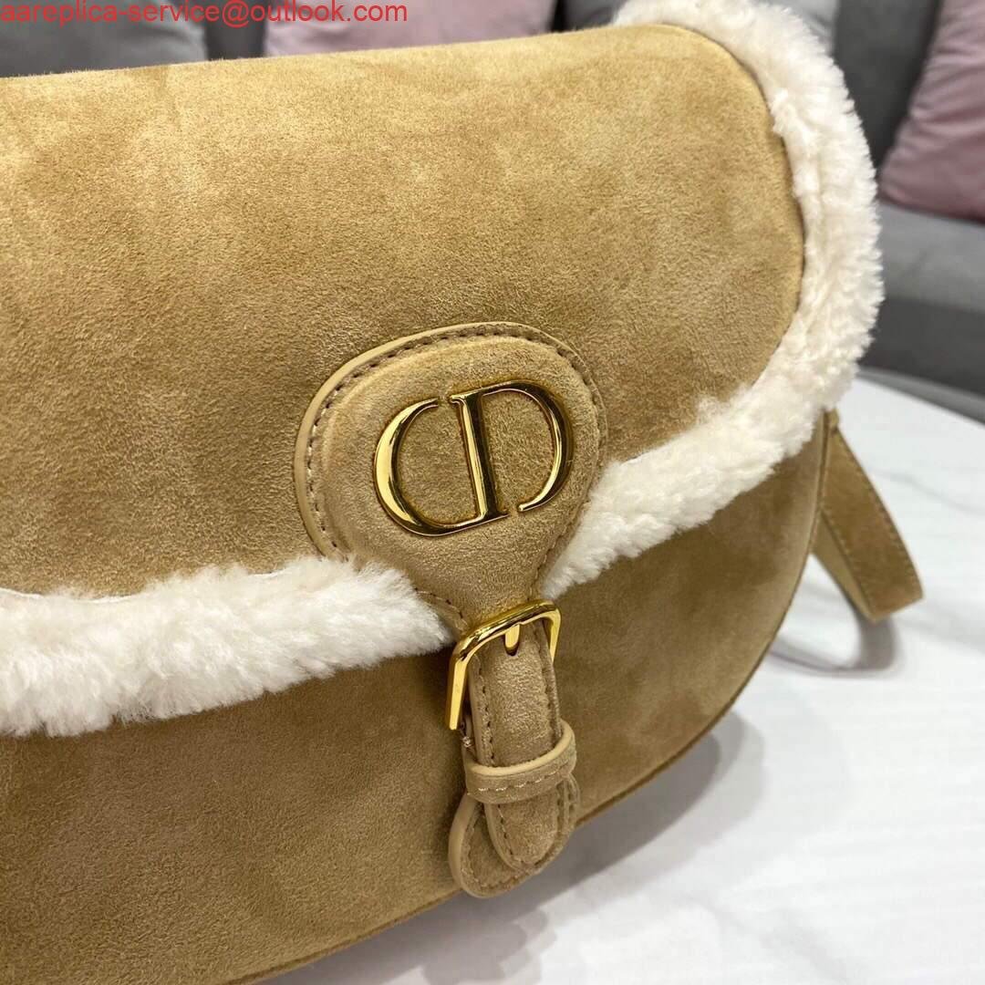 Replica Dior M9319 Medium Dior Bobby Bag Camel Colored Shearling
