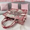 Dior M1296 Small DIOR BOOK TOTE Red and White D-Royaume d'Amour Embroidery Red and white