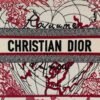 Dior M1296 Small DIOR BOOK TOTE Red and White D-Royaume d'Amour Embroidery Red and white