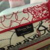 Dior M1296 Small DIOR BOOK TOTE Red and White D-Royaume d'Amour Embroidery Red and white