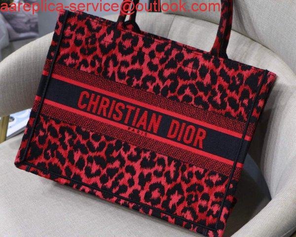 Dior M1296 Small Dior Book Tote Raspberry Pop Mizza Embroidery