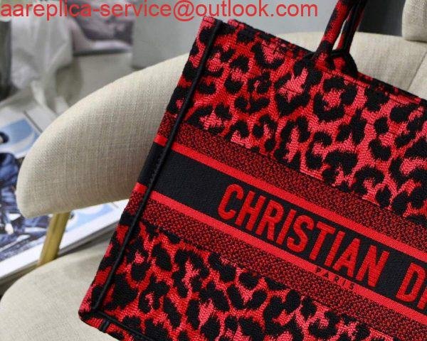 Dior M1296 Small Dior Book Tote Raspberry Pop Mizza Embroidery