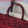 Dior M1296 Small Dior Book Tote Raspberry Pop Mizza Embroidery