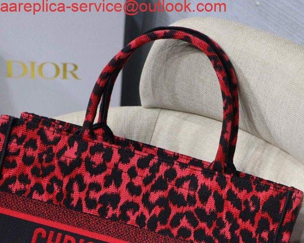 Dior M1296 Small Dior Book Tote Raspberry Pop Mizza Embroidery