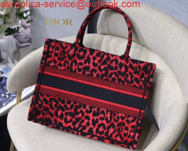 Dior M1296 Small Dior Book Tote Raspberry Pop Mizza Embroidery