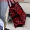 Dior M1296 Small Dior Book Tote Raspberry Pop Mizza Embroidery