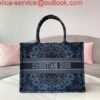 Dior M1296 Small Dior Book Tote Navy Blue Dior Constellation Embroidery