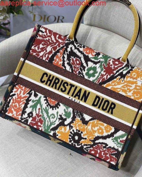 Replica Dior M1286 Dior Book Tote Yellow Multicolor Dior Paisley Embroidery