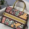 Dior M1286 Dior Book Tote Yellow Multicolor Dior Paisley Embroidery
