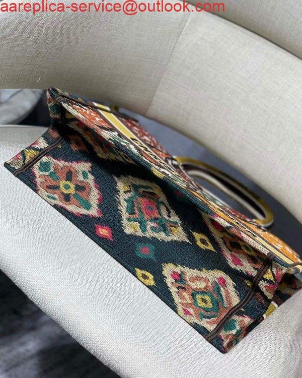Dior M1286 Dior Book Tote Yellow Multicolor Dior Paisley Embroidery