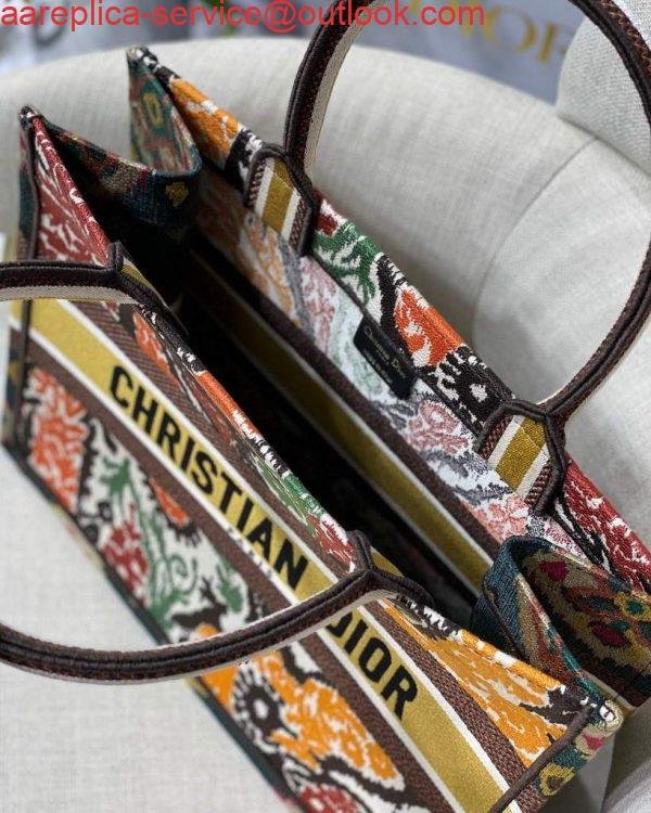Dior M1286 Dior Book Tote Yellow Multicolor Dior Paisley Embroidery