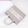 Dior M1286 Dior Book Tote small Pink D-Stripes Embroidery