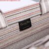 Dior M1286 Dior Book Tote small Pink D-Stripes Embroidery