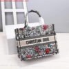 Dior M1286 Dior Book Tote Small Multicolor Flowers Embroidery