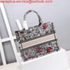Dior M1286 Dior Book Tote Small Multicolor Flowers Embroidery