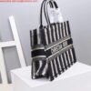 Dior M1286 Dior Book Tote small Blue D-Stripes Embroidery