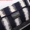 Dior M1286 Dior Book Tote small Blue D-Stripes Embroidery