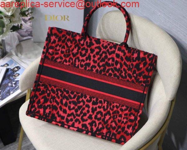 Dior M1286 Dior Book Tote Raspberry Pop Mizza Embroidery