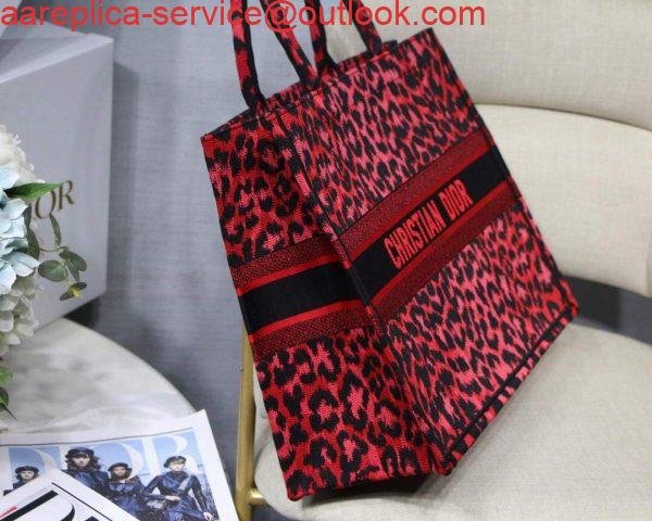 Dior M1286 Dior Book Tote Raspberry Pop Mizza Embroidery