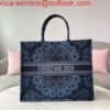 Dior M1286 Dior Book Tote Navy Blue Dior Constellation Embroidery