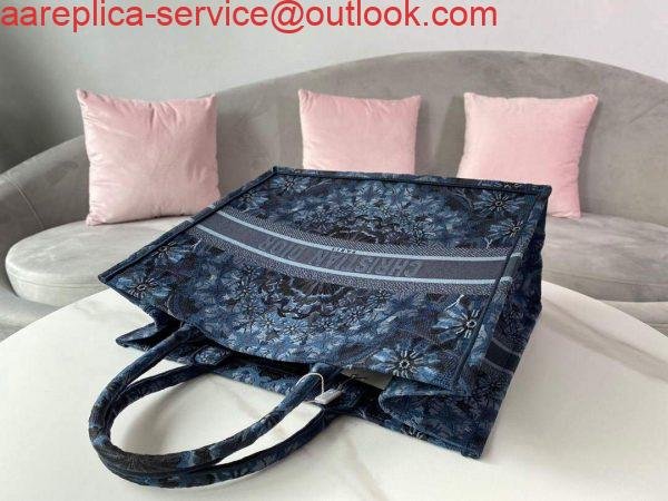 Dior M1286 Dior Book Tote Navy Blue Dior Constellation Embroidery
