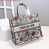 Dior M1286 Dior Book Tote Multicolor Flowers Embroidery