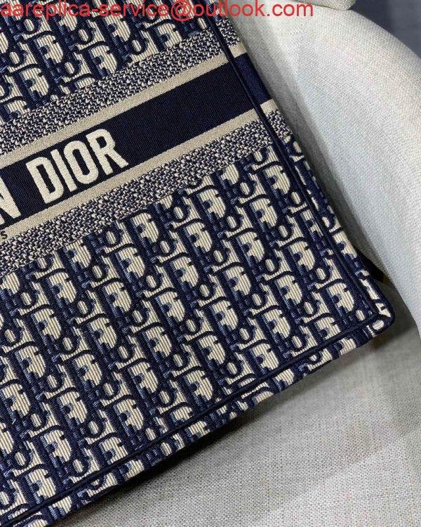 Dior M1286 Dior Book Tote Blue Dior Oblique Velvet