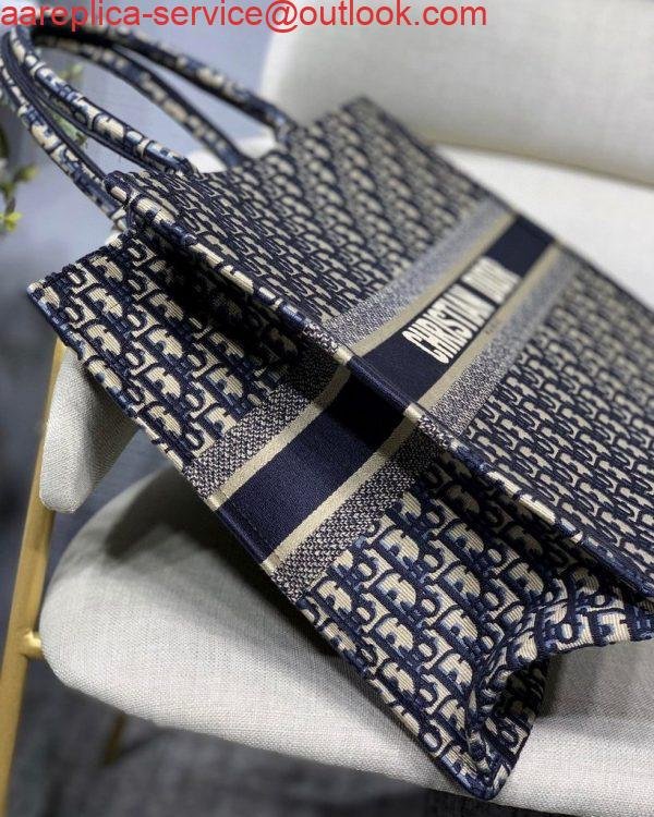 Dior M1286 Dior Book Tote Blue Dior Oblique Velvet