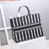 Dior M1286 Dior Book Tote Blue D-Stripes Embroidery