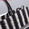 Dior M1286 Dior Book Tote Blue D-Stripes Embroidery