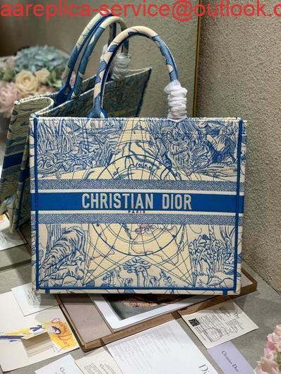 Replica Dior M1286 Book Tote Christian Dior Shoulder Shopping Bag Blue