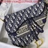 Dior M0446 Saddle Dior Oblique Pouch Belt M928 Navy Blue