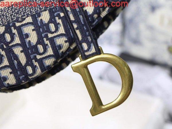 Dior M0446 Saddle Dior Oblique Pouch Belt M928 Navy Blue