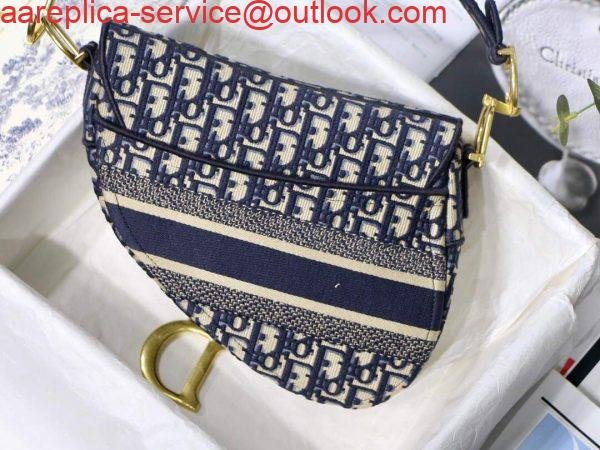 Dior M0446 Saddle Dior Oblique Pouch Belt M928 Navy Blue
