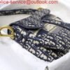 Dior M0446 Saddle Dior Oblique Pouch Belt M928 Navy Blue