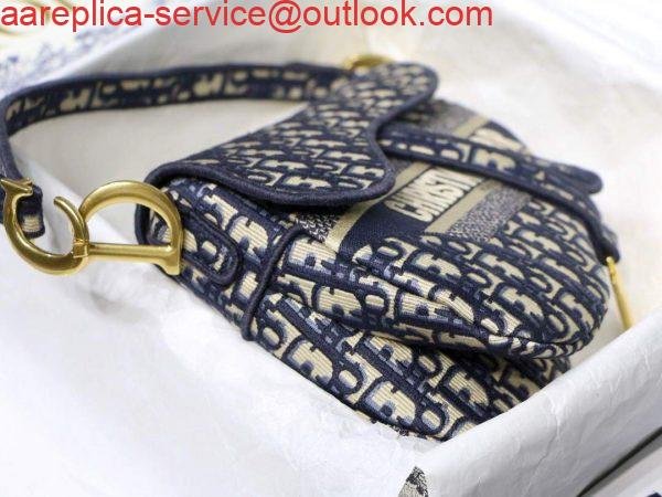Dior M0446 Saddle Dior Oblique Pouch Belt M928 Navy Blue
