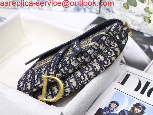 Dior M0446 Saddle Dior Oblique Pouch Belt M928 Navy Blue