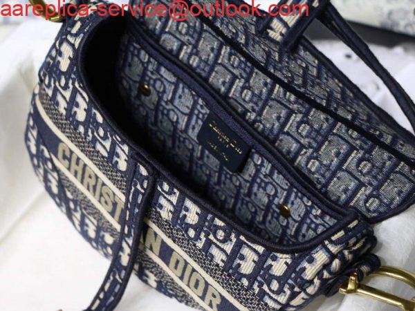 Dior M0446 Saddle Dior Oblique Pouch Belt M928 Navy Blue
