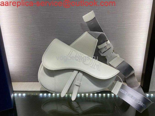 Dior M0446 Saddle Bag Dior Calfskin Bag White