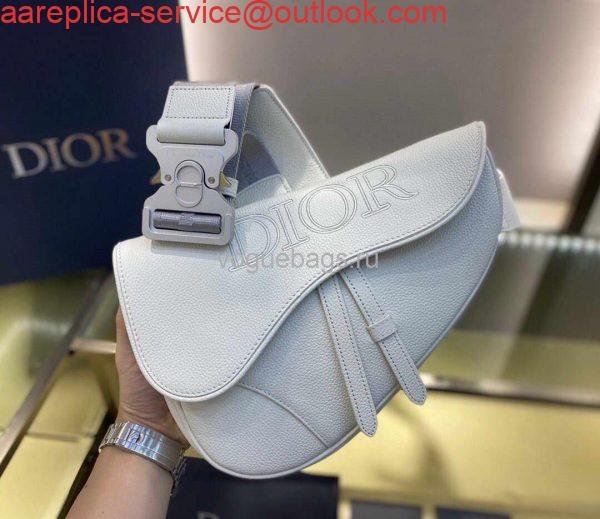 Dior M0446 Saddle Bag Dior Calfskin Bag White