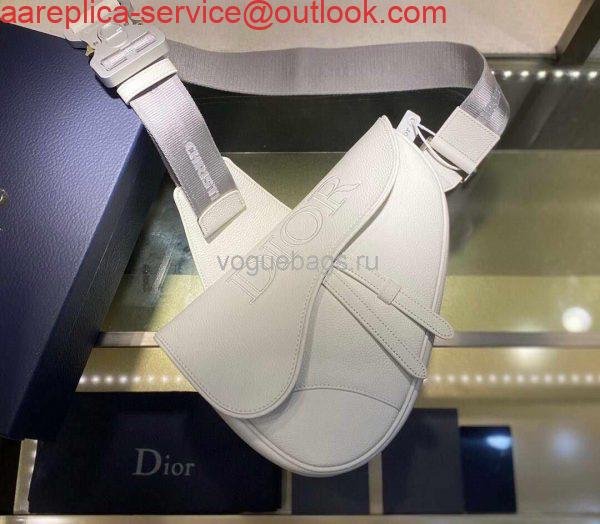 Dior M0446 Saddle Bag Dior Calfskin Bag White