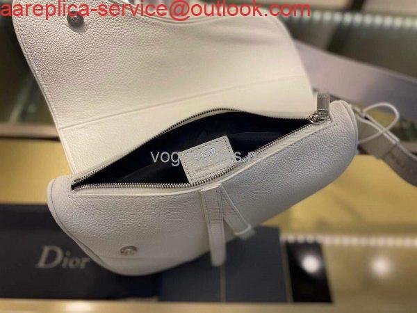 Dior M0446 Saddle Bag Dior Calfskin Bag White