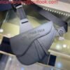 Dior M0446 Saddle Bag Dior Calfskin Bag Gray