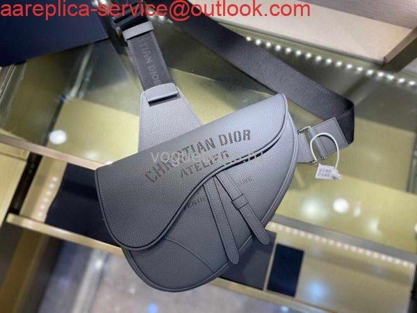 Dior M0446 Saddle Bag Dior Calfskin Bag Gray