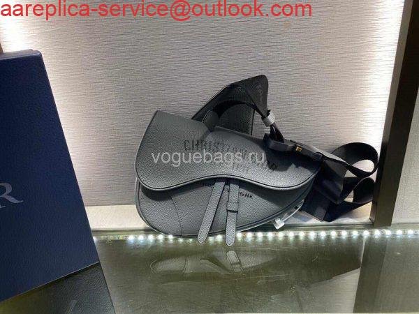 Dior M0446 Saddle Bag Dior Calfskin Bag Gray