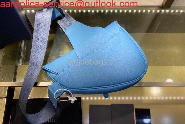 Dior M0446 Saddle Bag Dior Blue Calfskin Bag
