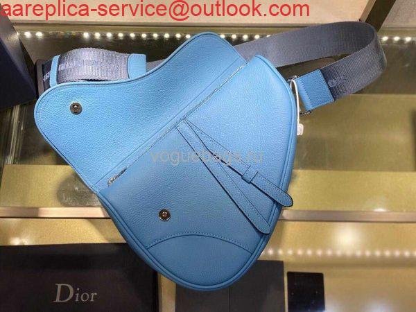 Dior M0446 Saddle Bag Dior Blue Calfskin Bag