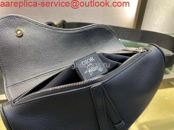 Dior M0446 Saddle Bag Dior Navy Blue Calfskin Bag