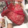 Dior M0446 Dior Saddle Bag Red Toile de Jouy Reverse Jacquard